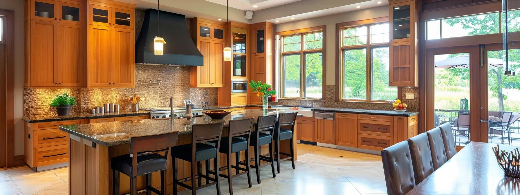 a beautifully designed kitchen showcases high-quality ready-to-assemble cabinets made of solid wood, emphasizing durability and elegance with warm, natural light illuminating the room, creating an inviting and stylish atmosphere. a beautifully designed kitchen showcases high-quality ready-to-assemble cabinets made of solid wood, emphasizing durability and elegance with warm, natural light illuminating the room, creating an inviting and stylish atmosphere.