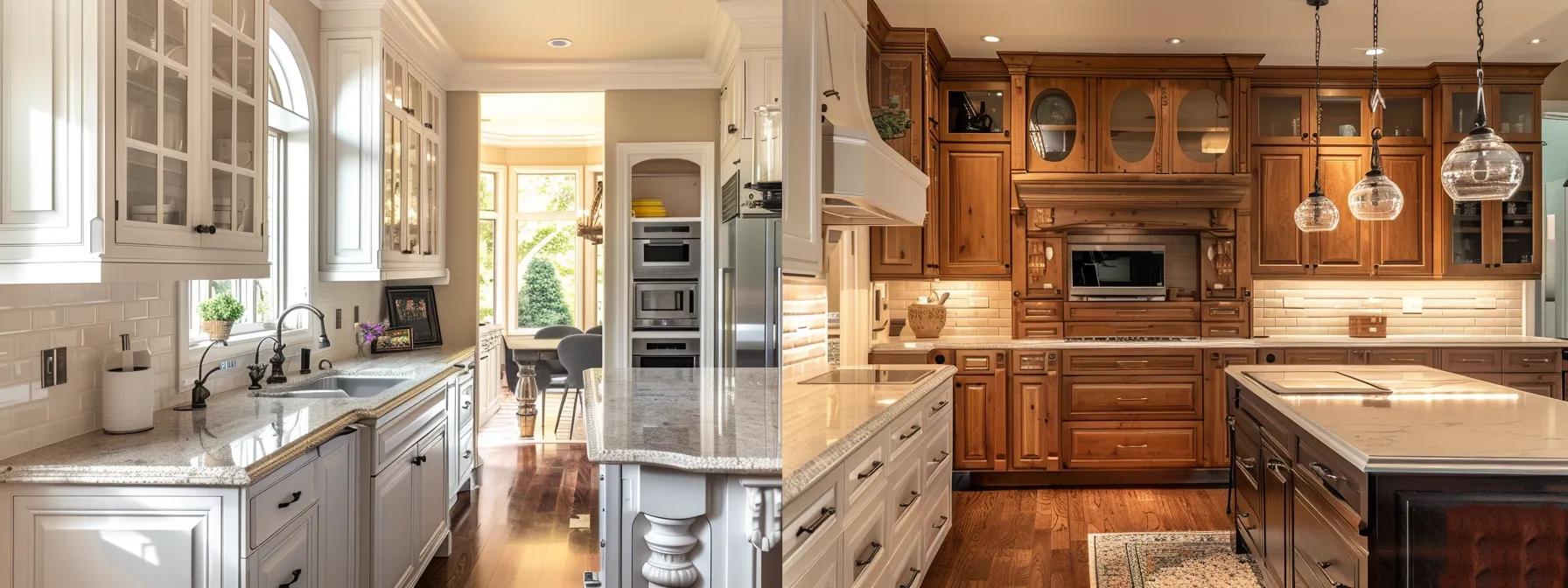 a beautifully designed kitchen featuring elegant, solid wood cabinets in various styles, illuminated by soft, natural light, showcasing the perfect blend of functionality and aesthetic appeal for diy enthusiasts. a beautifully designed kitchen featuring elegant, solid wood cabinets in various styles, illuminated by soft, natural light, showcasing the perfect blend of functionality and aesthetic appeal for diy enthusiasts.